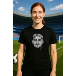 Tricou Dama cu fotbalistul Federico Valverde-Real Madrid din bumbac 100% - Img 4