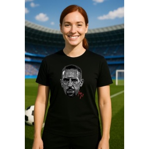 Tricou Dama cu fotbalistul Franck Ribery Bayern Munchen din bumbac 100% - Img 6
