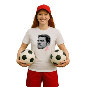Tricou Dama cu fotbalistul Iker Casillas-Real Madrid legend din bumbac 100% - Img 11