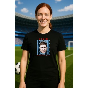 Tricou Dama cu fotbalistul Kevin De Bruyne-Manchester City din bumbac 100% - Img 5
