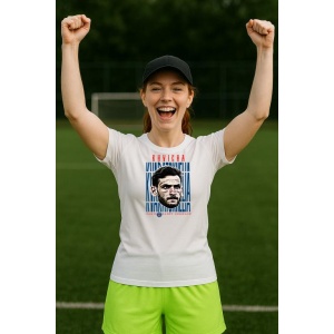 Tricou Dama cu fotbalistul Khvicha Kvaratskhelia-SSC Napoli din bumbac 100% - Img 10