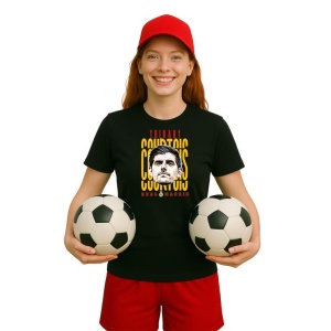 Tricou Dama cu fotbalistul Thibaut Courtois-Real Madrid din bumbac 100% - Img 8