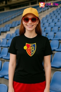 Tricou dama cu logo stema Fc Basel Elvetia , din bumbac 100% - Img 5