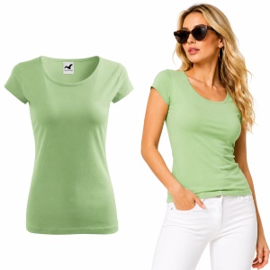 Tricou Damă din Bumbac 100% – Cambrat, Decolteu Rotund, Mâneci Scurte | 25 de Culori - Img 25