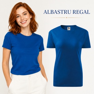 Tricou Damă din Bumbac 100%, Guler Rotund, Slim fit cambrat, XS-2XL, 23 Culori - Img 29
