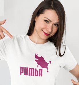 Tricou dama haios personalizat - Pumba - din bumbac, personalizat - Cadou