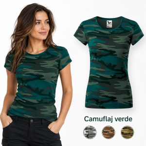 Tricou damă Malfini Camo Pure C22 – 100% bumbac, croială cambrată, imprimeu camuflaj - Img 11