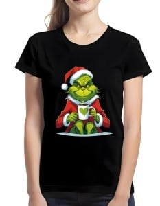 Tricou dama - MORNING COFFEE GRINCH