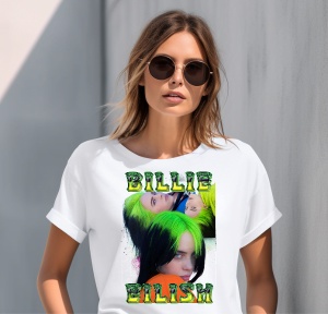 Tricou dama personalizat cu Billie Eilish