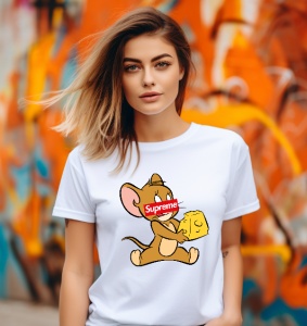 Tricou dama personalizat cu Jerry Supreme Happy