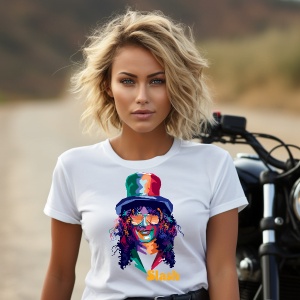 Tricou dama personalizat cu Slash Rock