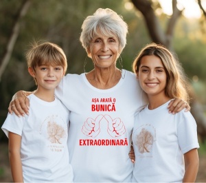 Tricou dama personalizat cu textul Asa arata o Bunica Extraordinara
