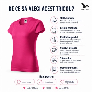 Tricou damă Simplu Basic | 35 de culori - Img 9