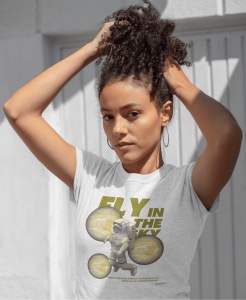 Tricou dama Streetwear - Fly in the Sky - din bumbac, personalizat - Cadou