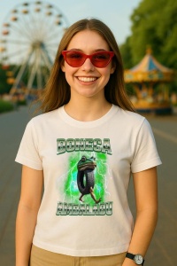Tricou Dama Tralalero TraLaLa cu Boneca Ambalabu Brainrot Humor Meme - Img 4
