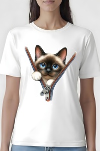 Tricou dama - Zipping Cat v1