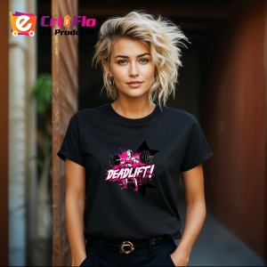 Tricou Deadlift Roz Femeie Forta, Copii | Dama | Barbat, culoare negru - Img 12