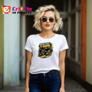 Tricou Dedicated To Win Fotbalist Sut Minge V1, din bumbac 100% , tricou alb pentru Copii | Dama | Barbat - Img 8