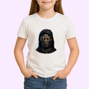 Tricou Demon rosu cu flacari pe cap si zambet sinistru Copii | Dama | Barbat - Img 4