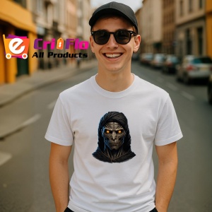 Tricou Demon rosu cu flacari pe cap si zambet sinistru Copii | Dama | Barbat - Img 6