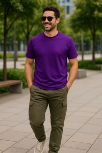 Tricou din bumbac bărbați Classic New 132 - Img 19