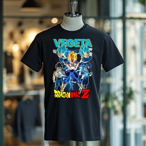 Tricou din bumbac, personalizat haios pentru copii cu Vegeta Dragon Ball Z - cadou - Img 5