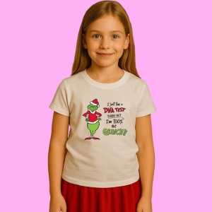 Tricou Dna-Test-100-That-Grinch, din bumbac 100%, tricou alb, Copii | Dama | Barbat