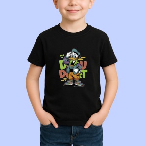 Tricou Donald Duck – Chill în Stil Copii | Dama | Barbat, negru - Img 2