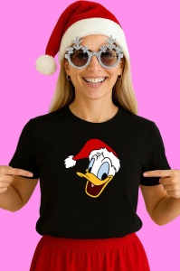 Tricou Donald Duck Cu Caciula Mosului, din bumbac 100% Copii | Dama | Barbat - Img 3