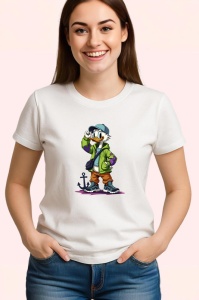 Tricou Donald streetwear cu ancora si hanorac verde Copii | Dama | Barbat Barbat - Img 3