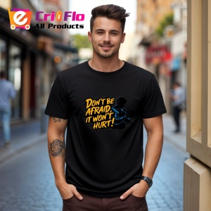 Tricou Dont Be Afraid It Wont Hurt Box, Copii | Dama | Barbat, culoare negru - Img 5