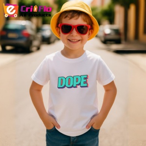 Tricou Dope Text Turcoaz Umbra Roz V2, din bumbac 100% , tricou alb pentru Copii | Dama | Barbat - Img 4