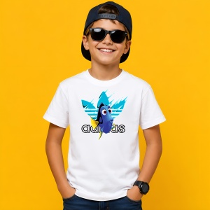 Tricou Dory Nemo Logo Paint Splash Albastru Urban Fish Design, din bumbac 100% Copii | Dama | Barbat