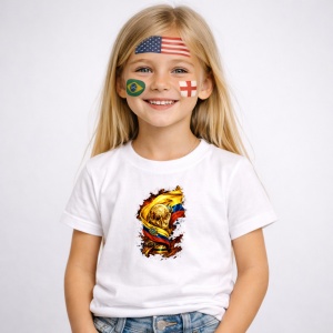 Tricou Ecuador World Cup Fifa 2026, din bumbac 100%, tricou alb, Copii | Dama | Barbat - Img 2