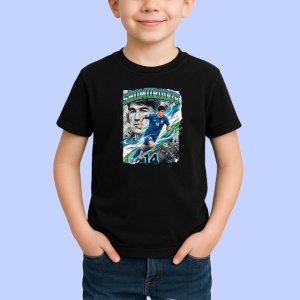Tricou Eldor Shomurodov Uzbekistan Fotbal, din bumbac 100%, tricou negru Copii | Dama | Barbat - Img 2
