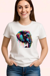 Tricou Elefant stil pop art imagine simbolica si vibranta Copii | Dama | Barbat - Img 3