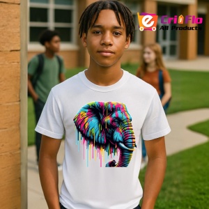 Tricou Elefant stil pop art imagine simbolica si vibranta Copii | Dama | Barbat - Img 5