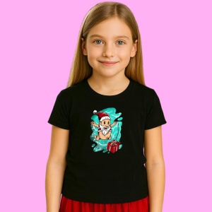 Tricou Elf With Gift, din bumbac 100% Copii | Dama | Barbat - Img 3
