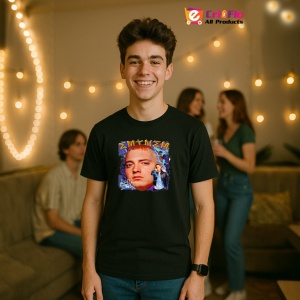 Tricou Eminem albastru cu miniatura, muzica METAL, Dama | Barbat | Copii, Culoare Negru - Img 8