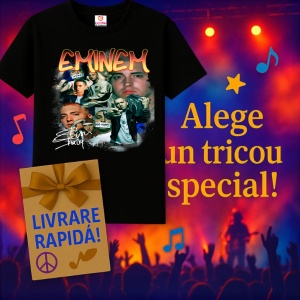 Tricou Eminem colaj personaje, muzica Indie Pop, Dama | Barbat | Copii, Culoare Negru - Img 6