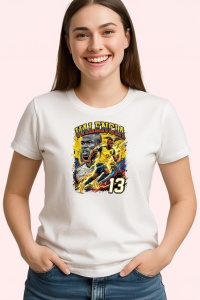 Tricou Enner Valencia Ecuador Capitan Fotbal, din bumbac 100% , tricou alb pentru Copii | Dama | Barbat