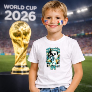 Tricou Enzo Fernandez Argentina World Cup Fifa 2026, din bumbac 100%, tricou alb, Copii | Dama | Barbat - Img 5