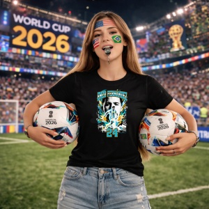 Tricou Enzo Fernandez Argentina World Cup Fifa 2026, din bumbac 100%, tricou negru, Copii | Dama | Barbat - Img 9