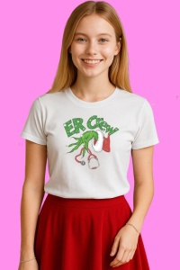 Tricou Er Crew Emergency Room Grinch, din bumbac 100%, tricou alb, Copii | Dama | Barbat - Img 3