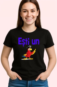 Tricou esti un papagal gluma amuzanta despre comportament, Copii | Dama | Barbat , tricou negru - Img 2