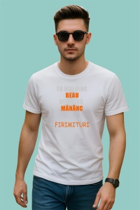 Tricou Eu Mai Bine Beau Decat Sa Mananc, din bumbac 100%, tricou alb, Dama | Barbat