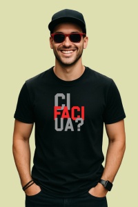 Tricou Faci Mesaj Amuzant Text Rosu Negru, din bumbac 100%, tricou negru Copii | Dama | Barbat - Img 3