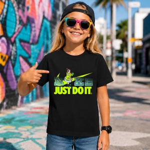 Tricou Fata Anime Sporty Vibe Neon Green Fitness Lifestyle Urban Street Art, din bumbac 100%, tricou negru, Copii | Dama | Barbat - Img 7