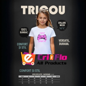 Tricou Fata gamer - Copii | Dama | Barbat - Img 5