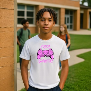 Tricou Fata gamer - Copii | Dama | Barbat - Img 6